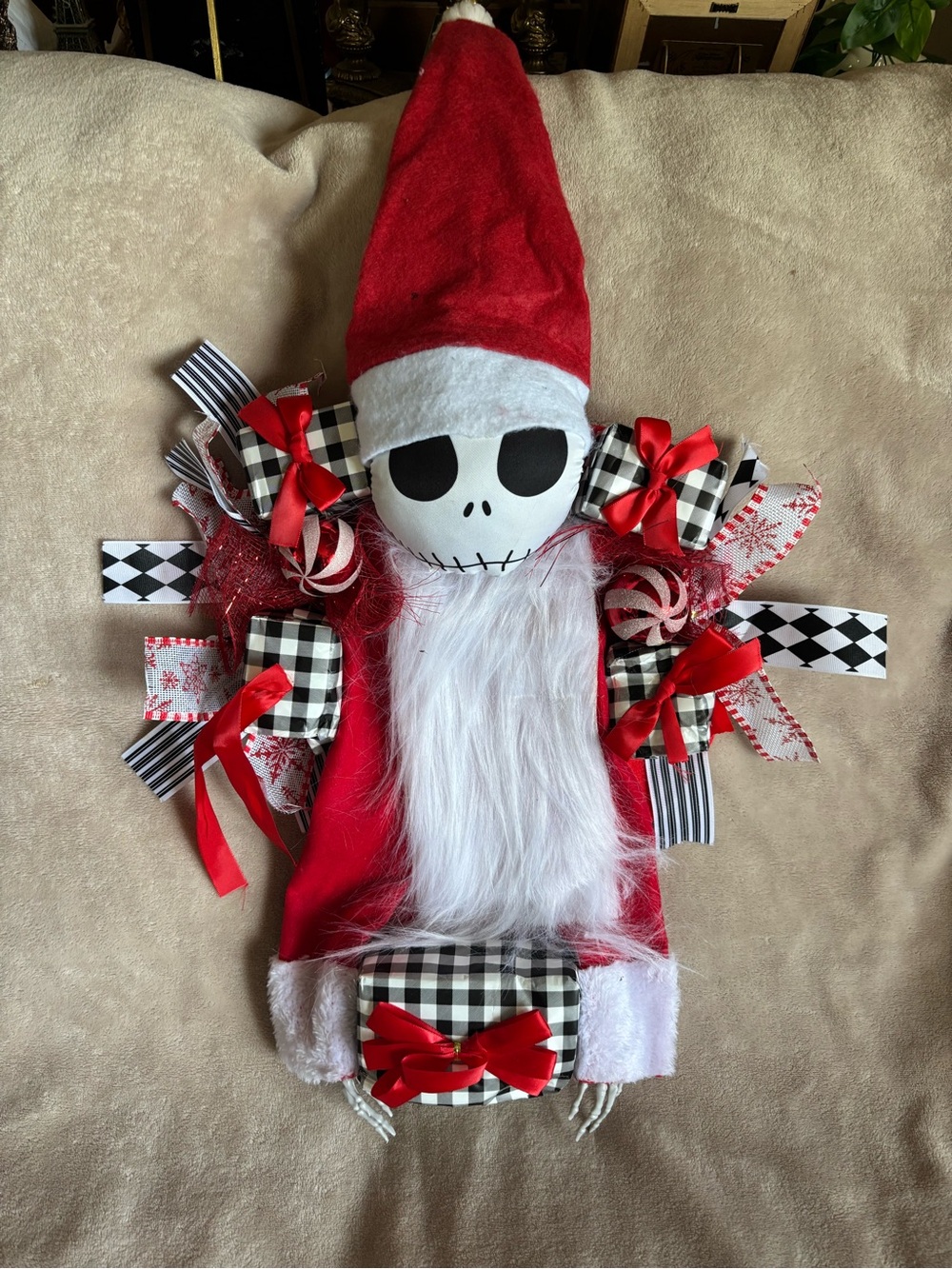 Jack Skelton Nightmare Before Christmas Halloween Christmas Wall Decor Wreath